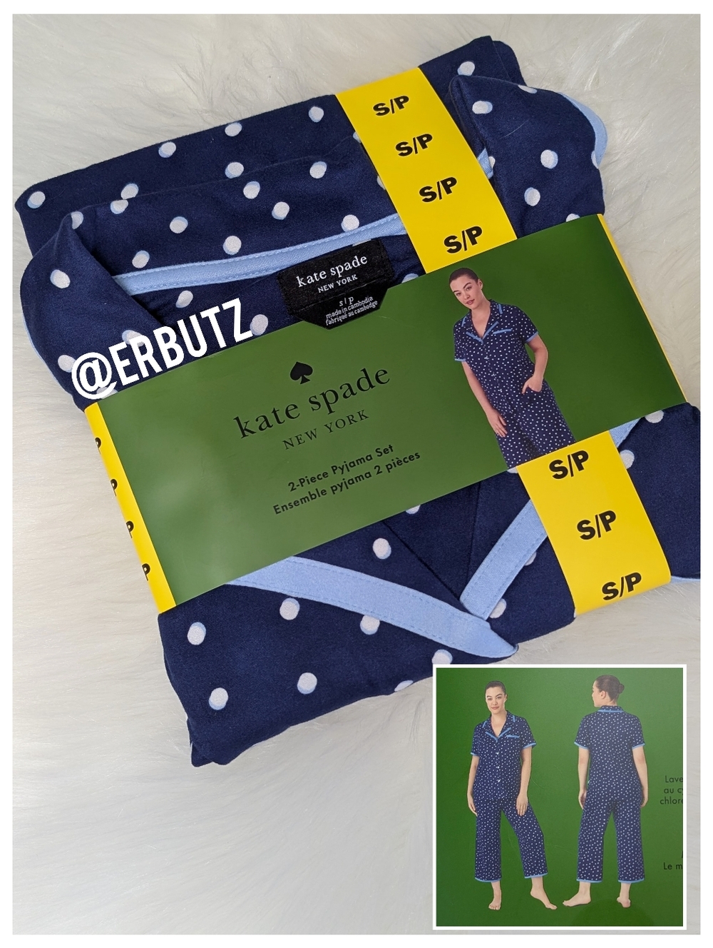 Kate Spade New York Blue & White Polka Dot Design Spring / Summer Pj Set 💙